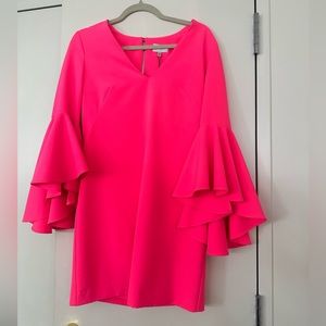 NWT Milly hot pink long sleeve dress size 4